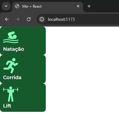 Página com os 3 exercícios