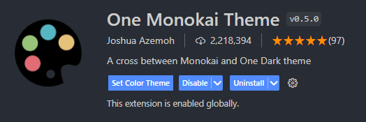 One Monokai Theme