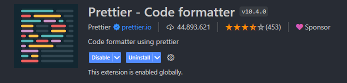 Prettier - Code formatter