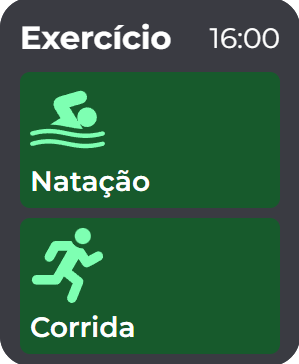 Aplicativo pronto - Escolher exercício