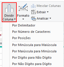 Dividir Coluna no Power Query