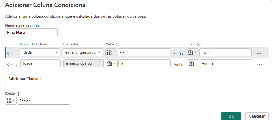 Coluna Condicional no Power Query