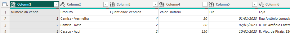 Ajuste de Cabeçalho no Power Query