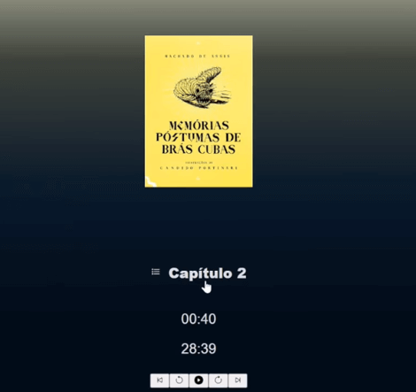 Estilização de capa e seletor de capítulos