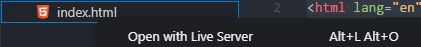 Open with Live Server