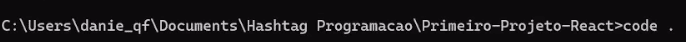Abrindo o VS Code pelo terminal