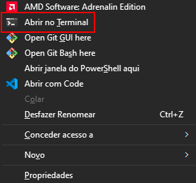 Abrir no Terminal
