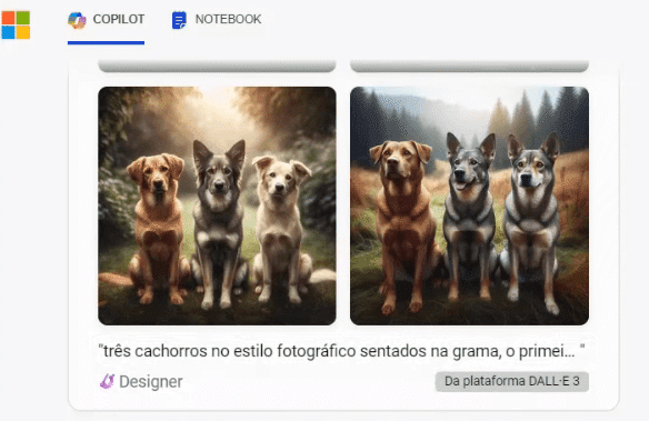 Gerando imagens com CoPilot