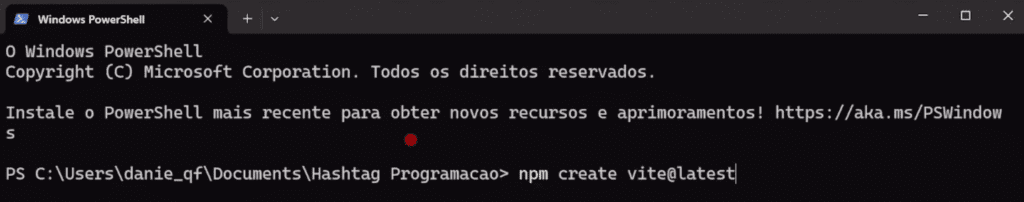 Minicurso de ReactJS - Saia do Zero com Essa Tecnologia 10 Create-vite-latest