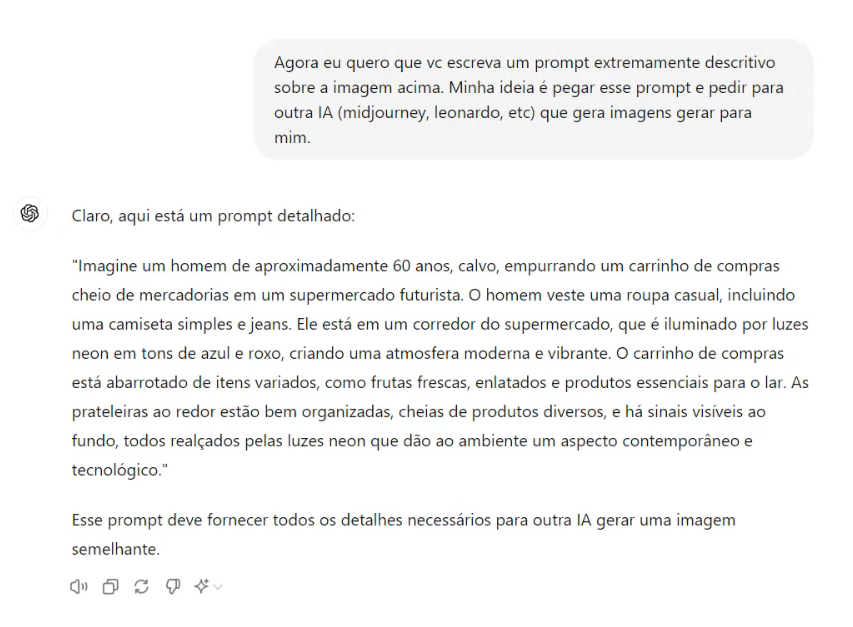 prompt descritivo a partir da imagem