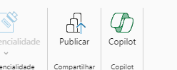 Opção Publicar