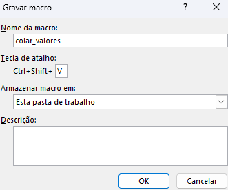 Macro para Colar Valores