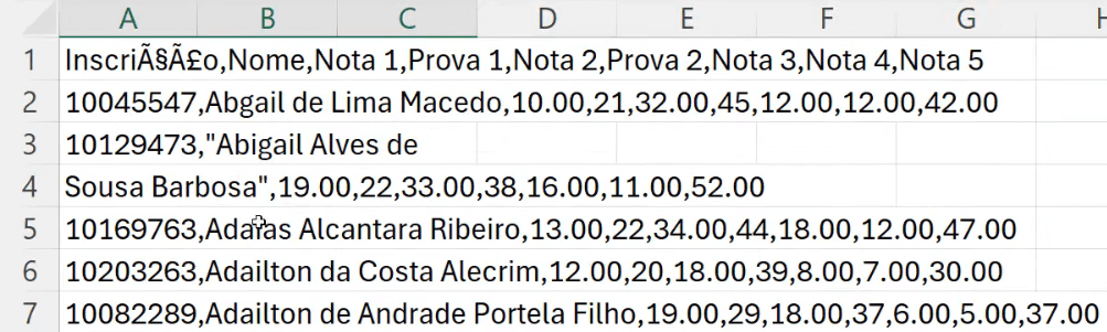 abrir o arquivo gerado pelo ChatGPT-4o no Excel