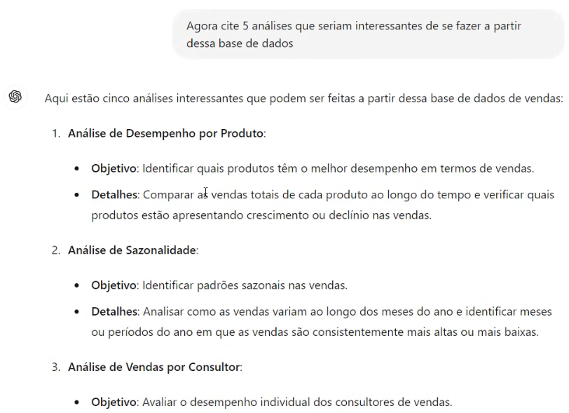 Análise de Dados no ChatGPT