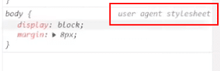 user agent stylesheet