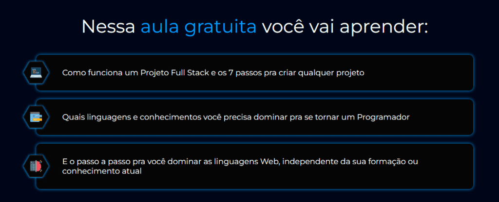 Seção Aprender