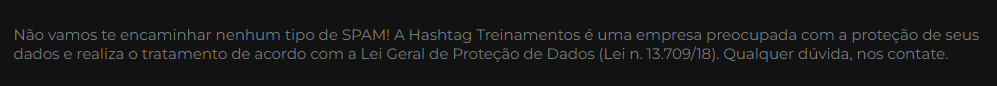 Seção Disclaimer