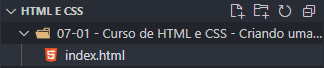 Iniciando o Projeto- Criando o Arquivo HTML