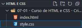 criar o arquivo style.css