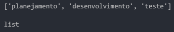 Dados como Lista