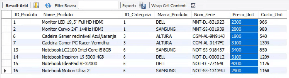 filtrando apenas os produtos acima da média