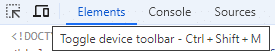 Toggle Device Toolbar