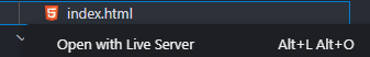 Open with Live Server