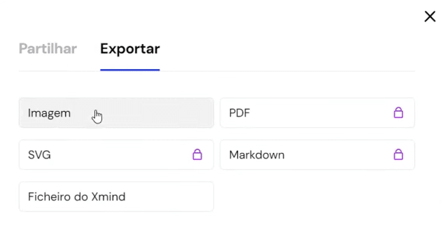Exportar os mapas mentais como imagens