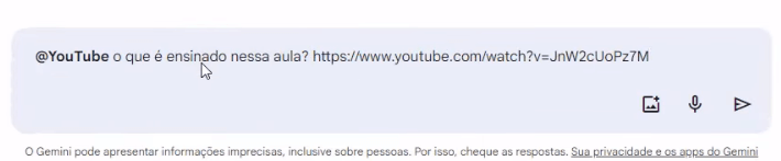 comando com "@YouTube"