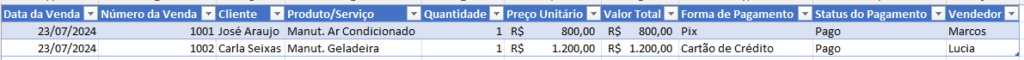 Formatar como Tabela