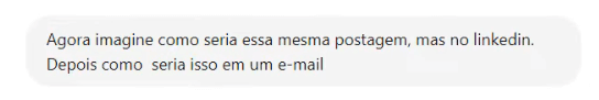 Solicitando publicação para LinkedIn e E-mail