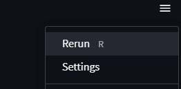 Rerun streamlit