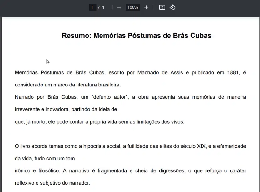 Resumo gerado pelo ChatGPT em PDF