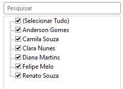 nome dos 6 vendedores únicos