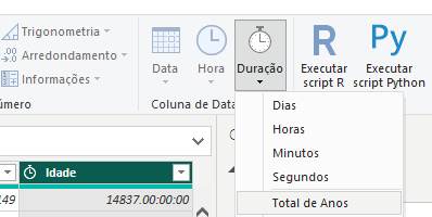 Formatando a idade para anos