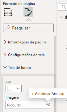 Adicionando o Plano de Fundo para o Power BI