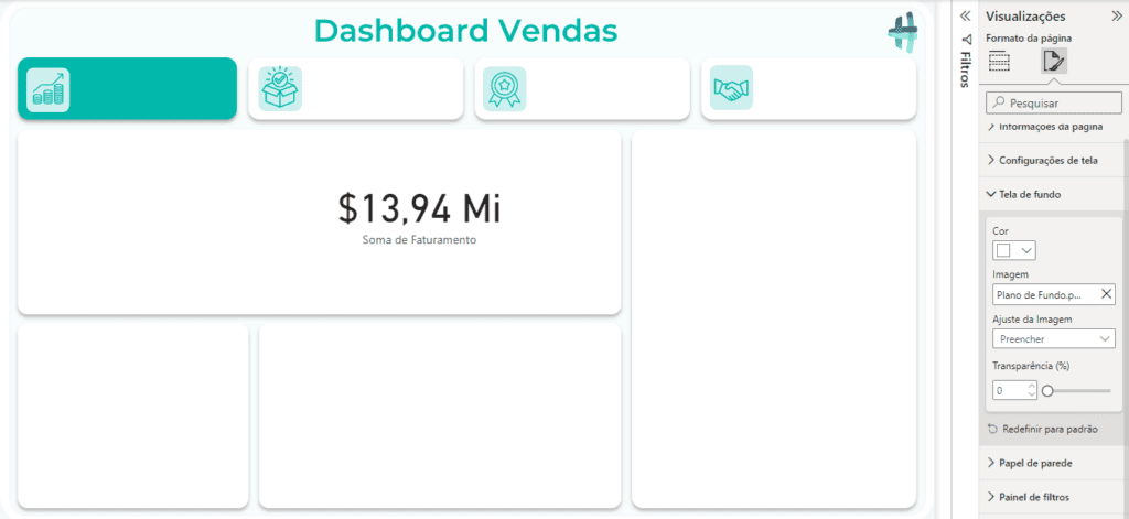 Visualizando o Plano de Fundo para o Power BI