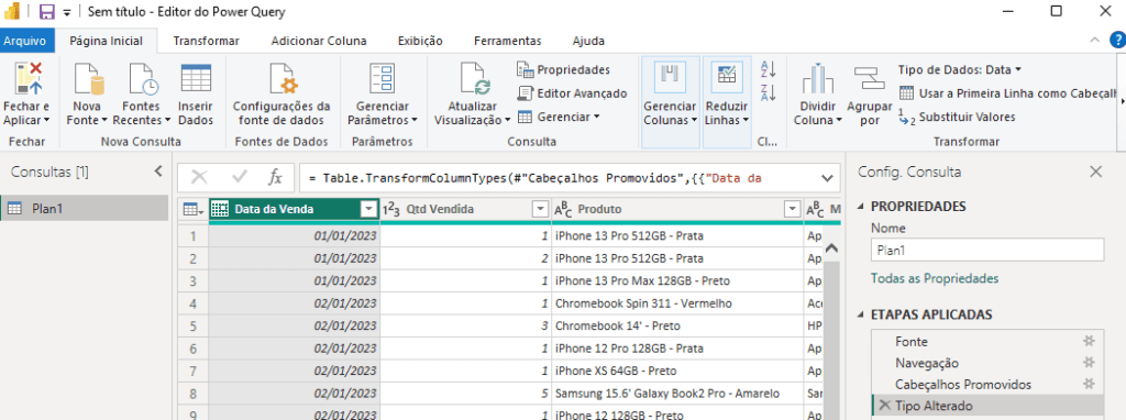 Tratamento de Dados no Power Query