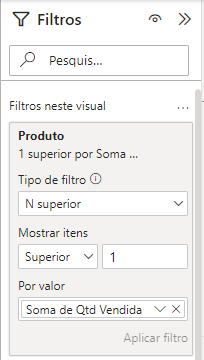 Filtros neste visual