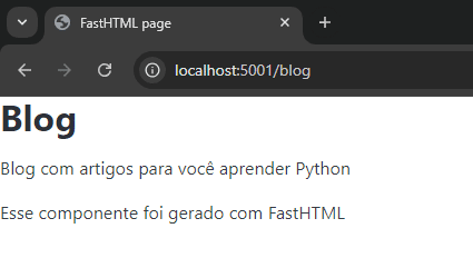 Blog do aplicativo web