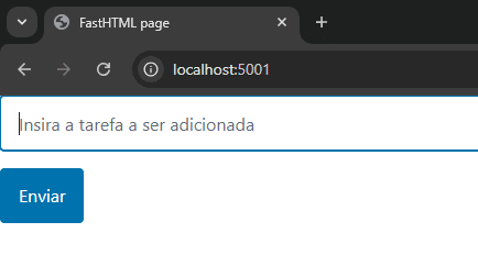 estrutura básica do formulário de lista de tarefas