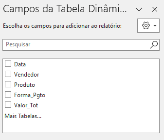 colunas presentes na base de dados