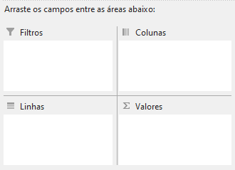 opções de campos