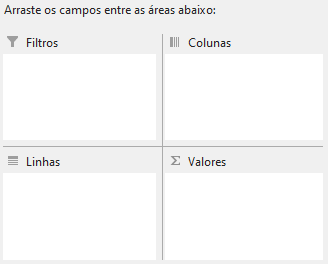 quatro opções de campos