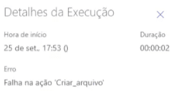 Identificando o erro no Power Automate