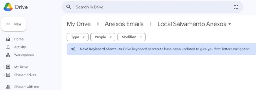 Criando a Pasta no Google Drive