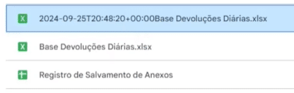 Arquivos salvos no google drive