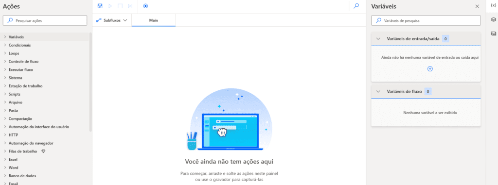 Criando um novo fluxo no power automate