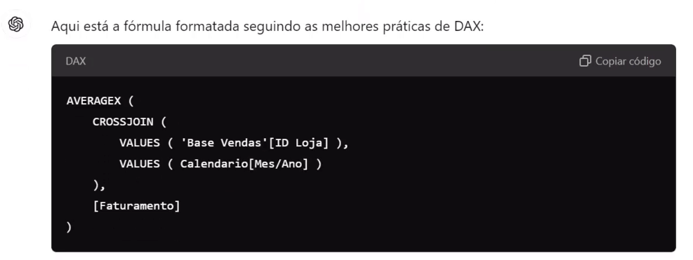 Organizando Fórmulas mais Complexas com ChatGPT