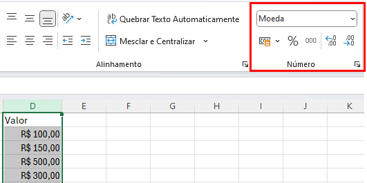 Formatando a tabela
